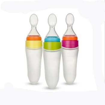 Silicone Rice Paste Feeder Bottle Silicone Baby Feeding Bottle