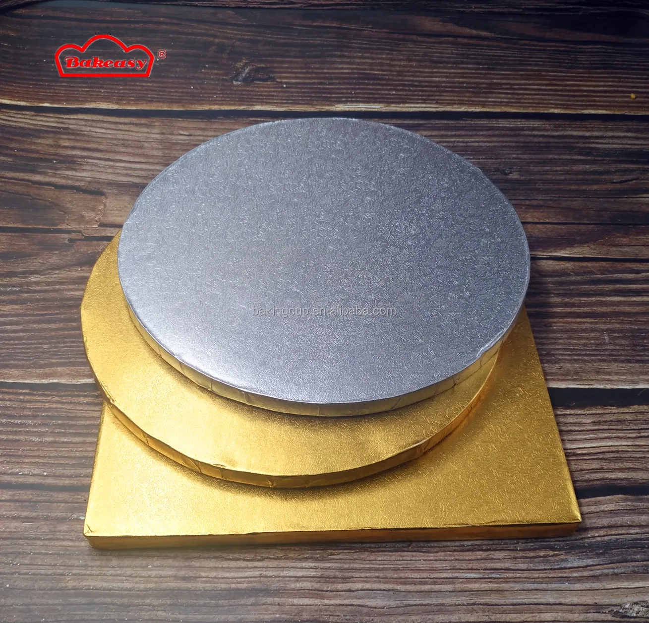 Silver Square Thick Cake Board Cake Drum Wholesale With Wrapped Edge