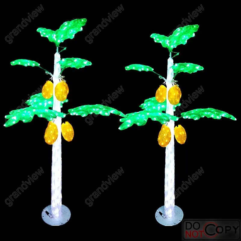 2015 new design holiday decoration new year light papaya tree led outdoor and indoor Christmas trees in walmart