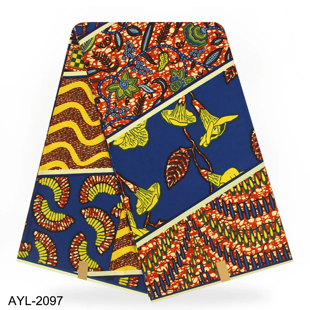 Wholesale 100% Cotton Visco Wax Print Fabric Real Ghana Wax African Wax ...