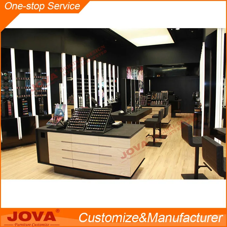 Makeup Showcase Display Table Beauty Showcase Interior Design For