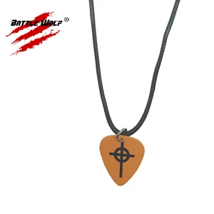 Colorful Custom Design Logo Guitar Pick Necklace Personalized