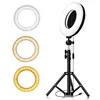Table Usb Beauty Ring Light 22cm/9inch Photography LED Selfie Lighting / Mirror For Makeup Video Live Stream With Tripod
