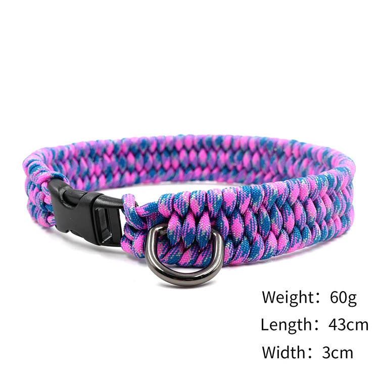 3 color paracord dog collar Clearance