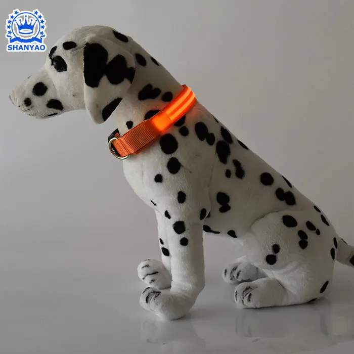 Factory Hot Sale Wholesale LED Luminous Pet Dog Collar With Double Light Strip for Safety Walking the Pet