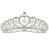 00337 xuping synthetic cz trendy queen tiara, brilliant luxury princess bridal tiara, rhodium color European wedding crown