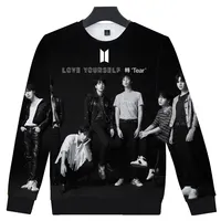 

Kpop Bts Sweatshirt Women Hoodies Love Yourself Bts Print Sweatshirt Women Pullovers Kpop Korean Style Casual Pullovers