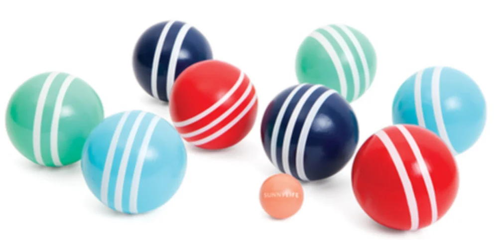 Custom Bocce Ball Pine Wood Boccia Set With Carrying Case Garden Game