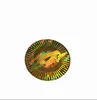 Round Shape 3D Logo Reflect Golden Original Gold Void Secure Genuine Hologram Security Sticker