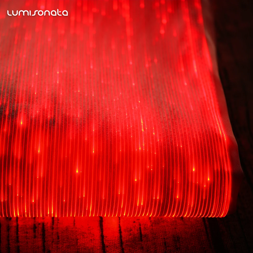 Wholesale Led Luminous Fiber Optics Fabric Fashion Glowing Light Up