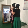 Hot 21:10 Selfie magic mirror photobooth, 62" Multi touch screen photo booths for weddings Hot 55" Advertising mirror