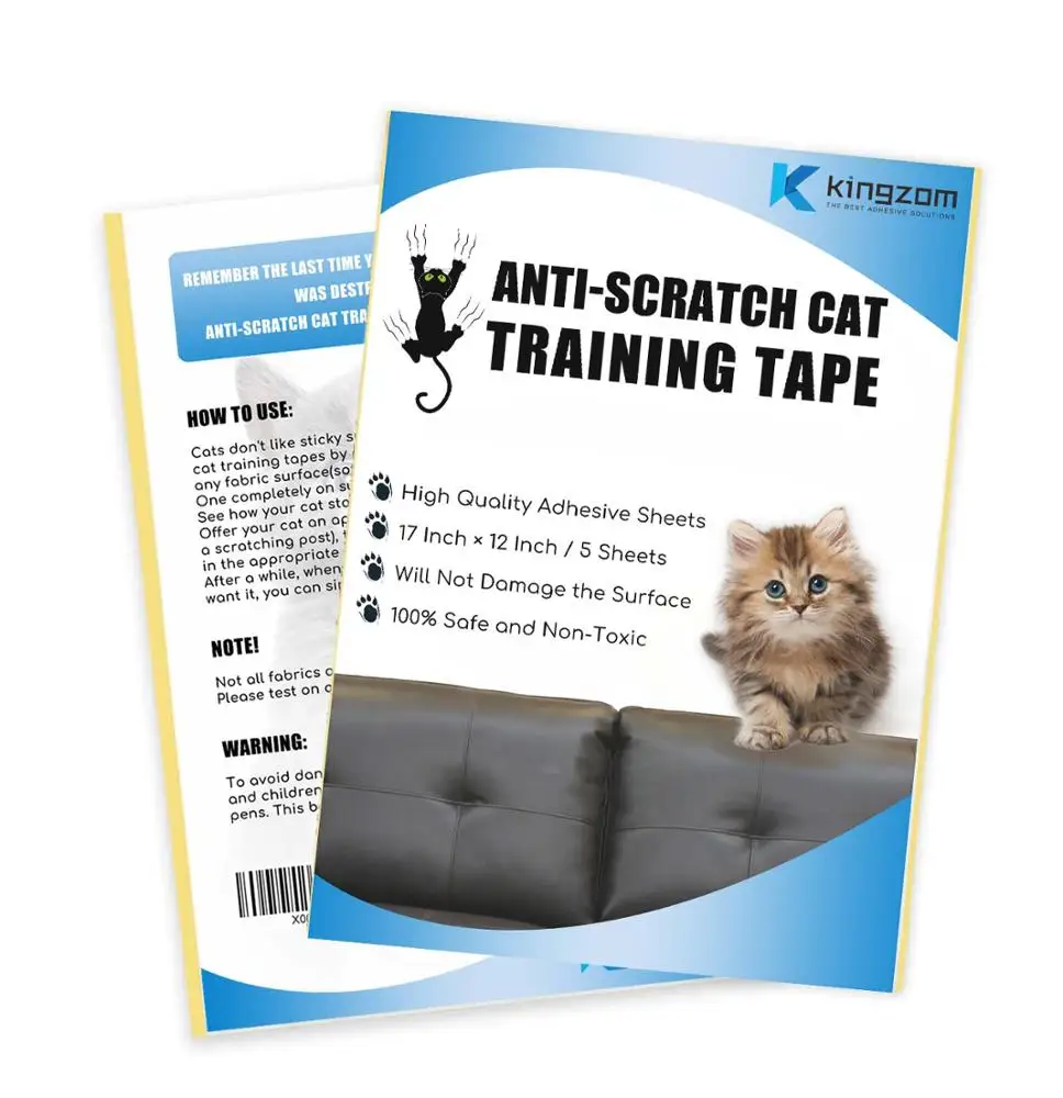 

Anti-Scratch Cat Training Tape 5 Sheets 12 Inchx17 Inch Clear Colour for Save Your Furniture, N/a