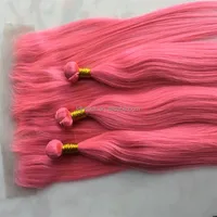 

Wholesale Brazilian Virgin Hair 3 Bundles with Frontal Unprocessed 100% Human Hair Pink Bundles Straight