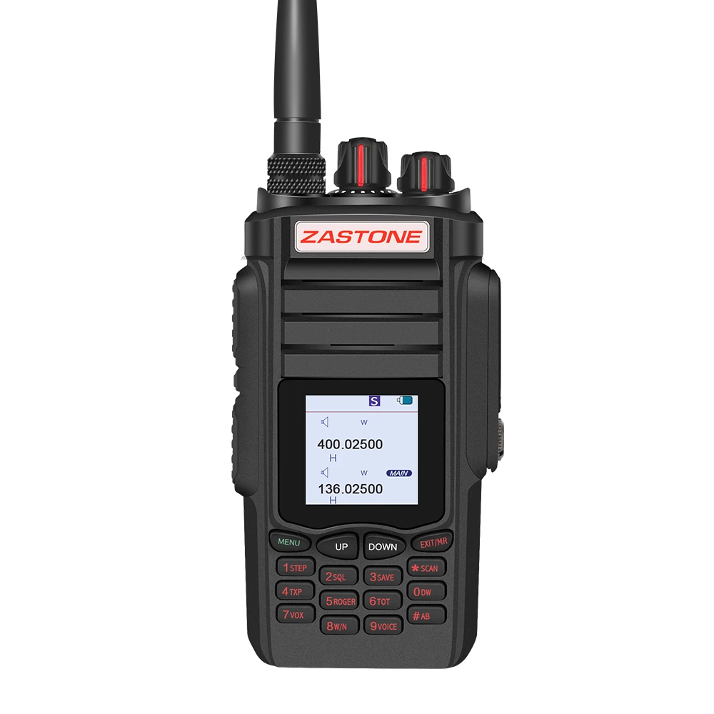 

New ZASTONE A19 10W dual band uhf vhf mobile radio police chinese 2 way portable 10w walkie talkie, Black