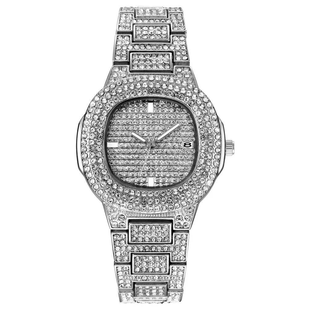 

Mens Watches Luxury brand watches men Fashion Diamond Date Quartz watches baogela