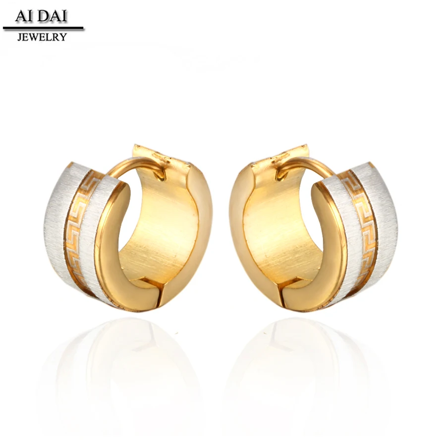 

Stainless steel plated gold men Huggie earrings Chinese suppliers of jewelry