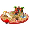 Movable Indoor panda playground ball pool for kids play area zone inflatable bouncer customized