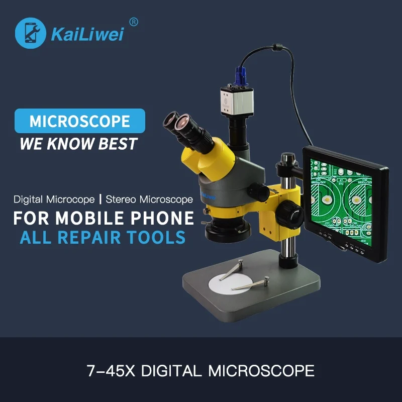 Kailiwei High Precision Trinocular Simul Focal Stereo Microscope With