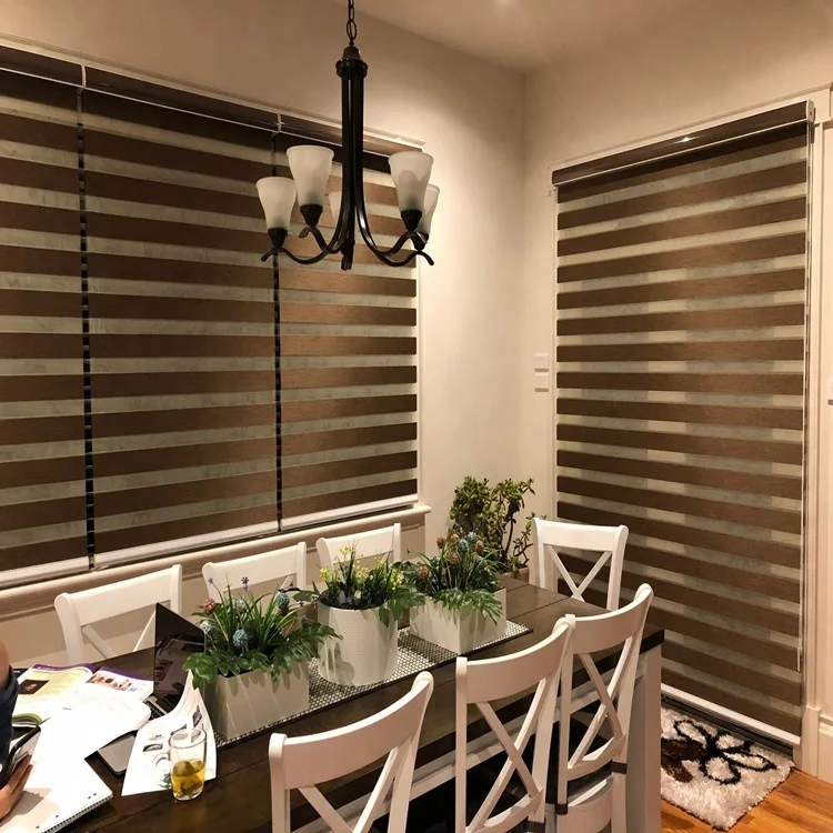 

wholesale manual blackout zebra blinds, White;beige;gray;linen;brown etc