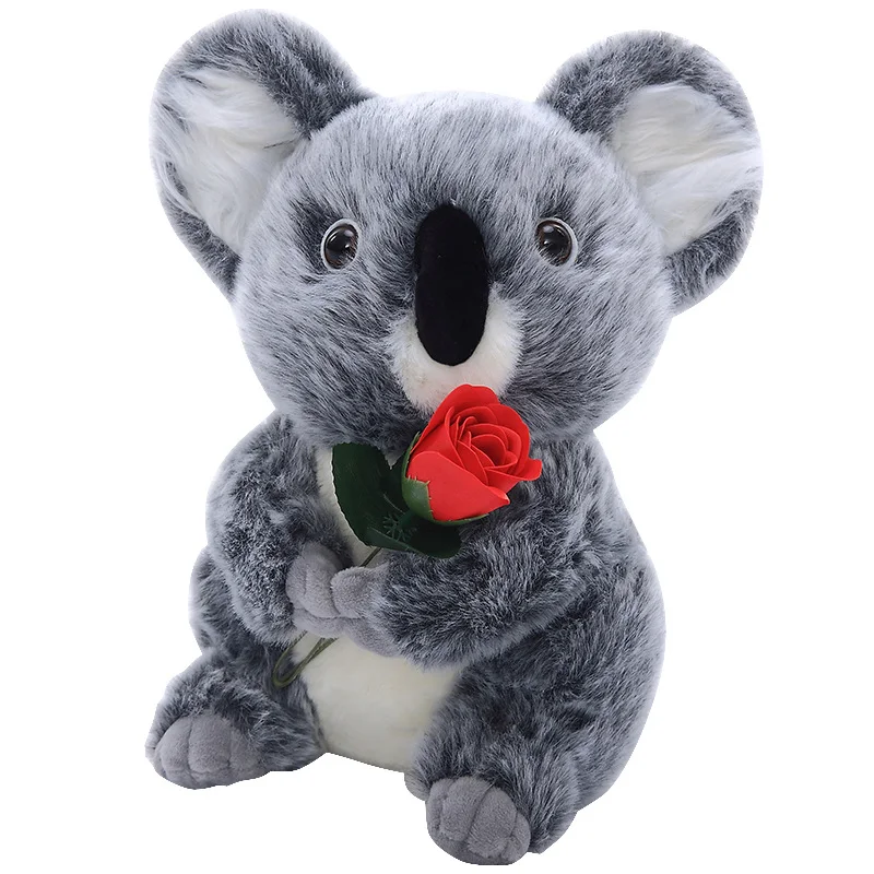 

dropshipping Valentine Gift for Girlfriend Australia Koala Stuffed Toys with Rose Koala Plush Toys Stuffed Koala, As photo