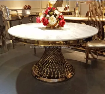 lobby round hotel table luxury furniture modern stainless steel legs larger