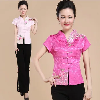 Tang Suit Women Summer Chinese Women Tea Art Work Clothes Short Sleeved Blouse 3 Colors Buy Tang Suit Women Summer Chinese Women Clothing Short Sleeved Blouse Product On Alibaba Com