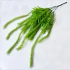 Real touch glue artificial vine hanging grass for outdoor green plant wall decoration