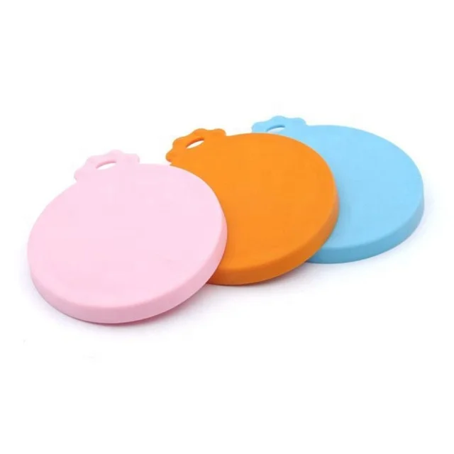 

Hot Selling Reusable 3 In 1 Silicone Storage Container Cover Cat Dog Pet Can Lids, Blue, red, yellow, green, black or customized