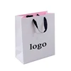 New Fashion White Purple Shopping Paper Bag Packing Bag White Paper Bags With Handles
