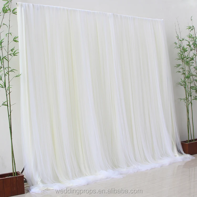 Beautiful White Curtain Backdrop Wedding Decoration - Buy Wedding 