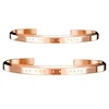 MECYLIFE Engraved Bands Cuff Bangle Fashion Jewelry Stainless Steel Bracelet Bangle