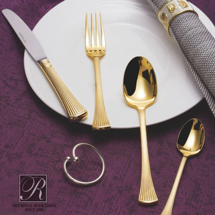 flatware set gold cutlery stainless steel silver and gold cutlery set