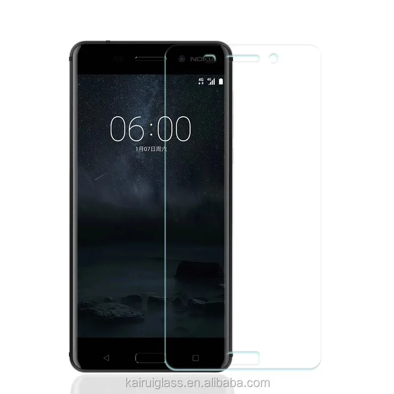 

Top sales + free sample Kairui 0.3mm premium tempered glass for nokia 6 transparent / clear tempered glass