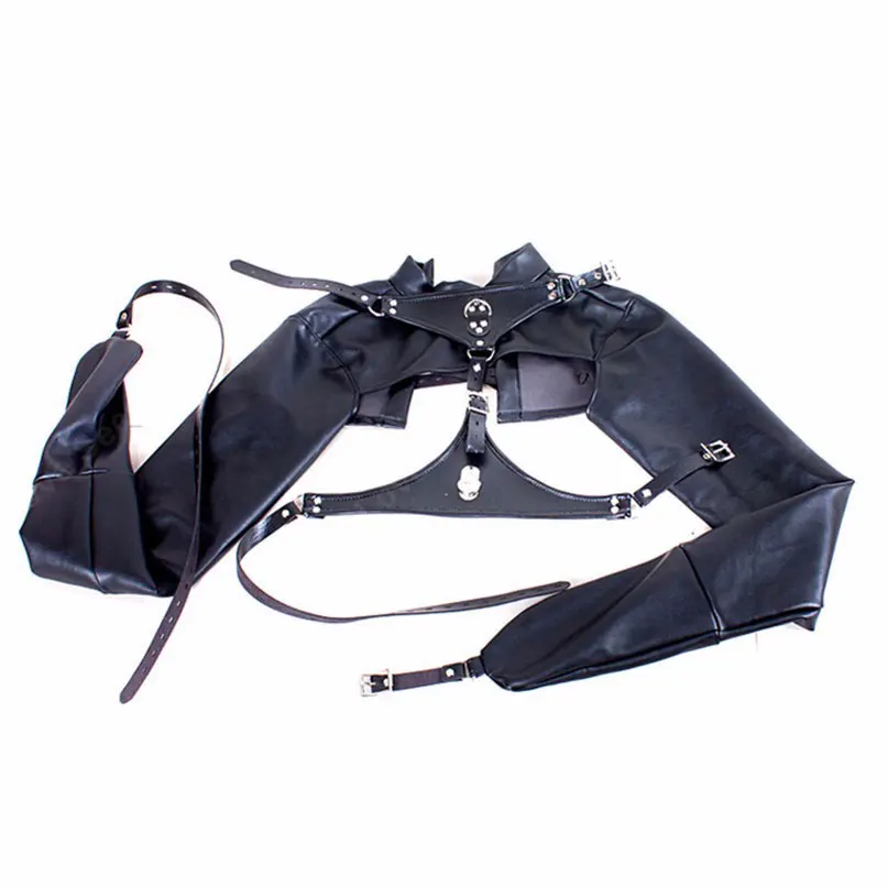 Pu Leather Bondage Open Chest Neck Body Harness Fetish Restraint Straps