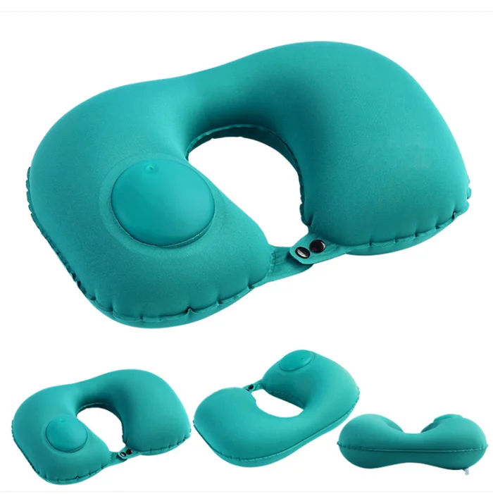 

Outdoor travel inflatable pillows Sleep Rest Head Neck Support pillow Air Travel Camping Inflatable Pillow Cushion, 5 colors