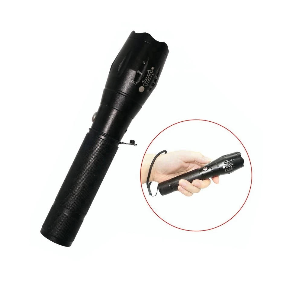 Camping High Power Zoom USB Rechargeable led tactical Flashlight Torch