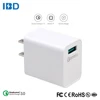 QC3.0 single usb wall chargers for travel travel adapter usb charger eu plug