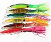 10 pcs hard Squid fishing lures Soft tail squid with hook Top water Lures Trolling Bait 9 Inch 45 g Colors mixed