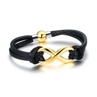 

Chinese Manufacturers Supply Men'S Leather Bracelet Fashion Charm Bracelet