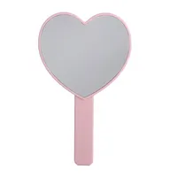 

Customized Heart Shape Design Plastic Hand Held Mirror