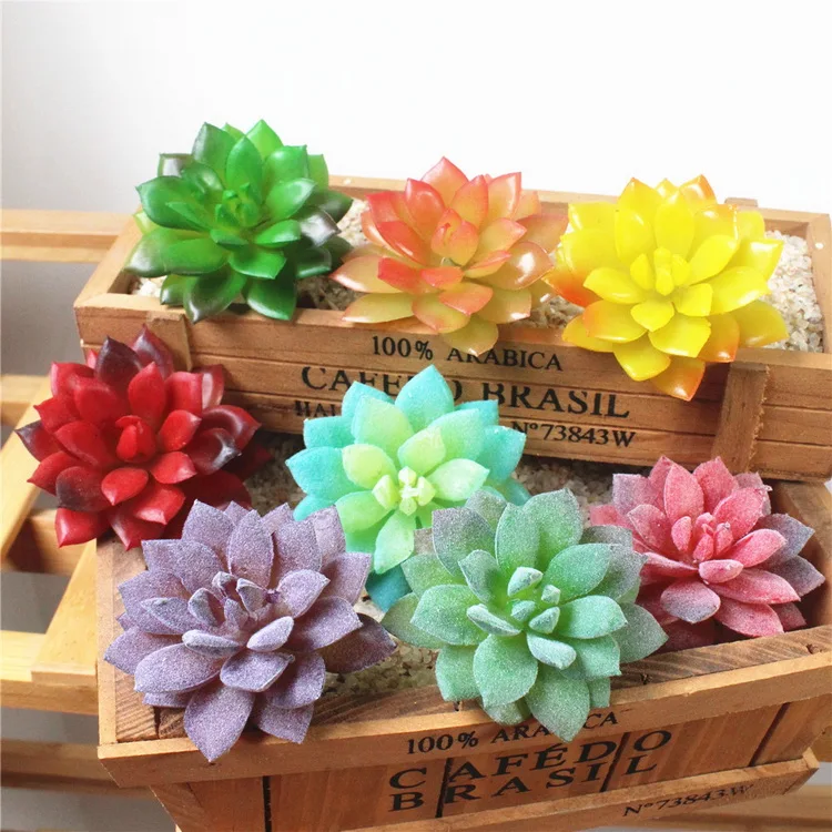 

Various Colors Succulent Plants Artificial Decorative Landscape Decoration Flower Arrangement Mini Faux Green Plant Garden