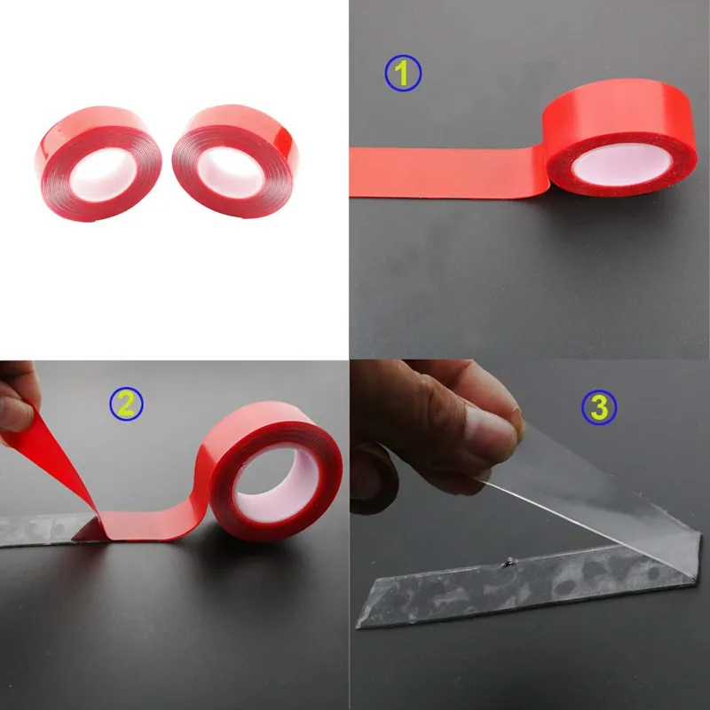 Red Film Transparent Doublesided Nonmarking Highviscosity Tape