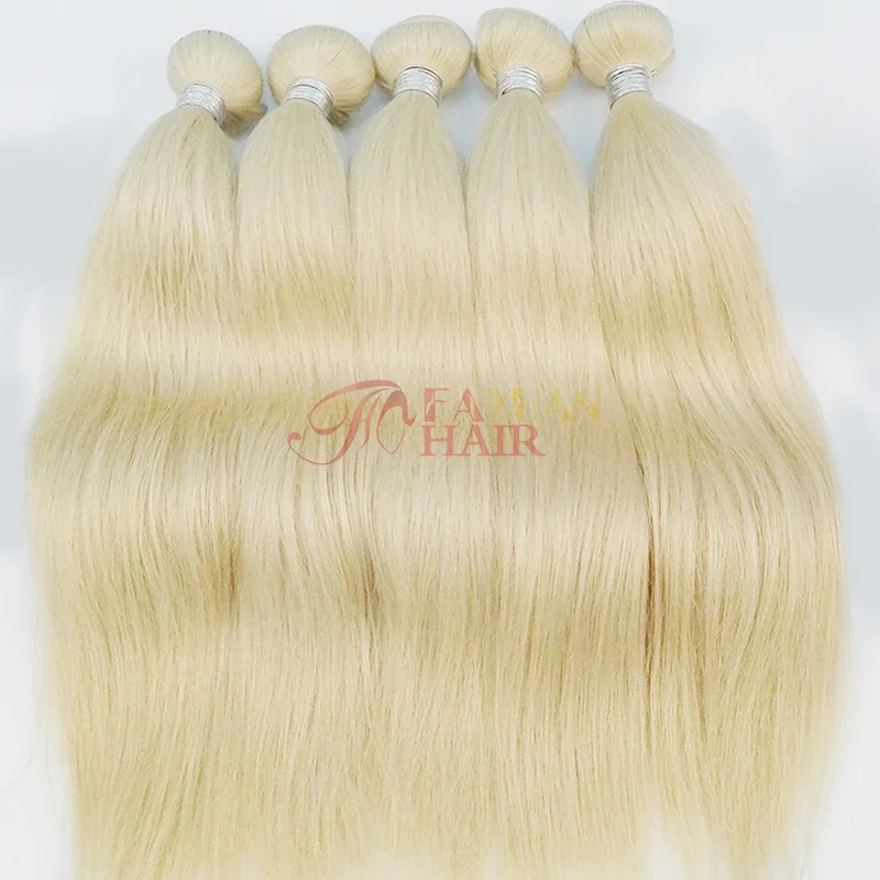 

Guangzhou blonde hair vendor raw filipino hair 613 9a straight virgin, Blonde;#613