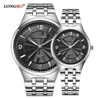 

LONGBO 8776A Luxury Quartz Casual Fashion Steel Strap Wristwatches Men Women Couple Sports Analog Gift Watch