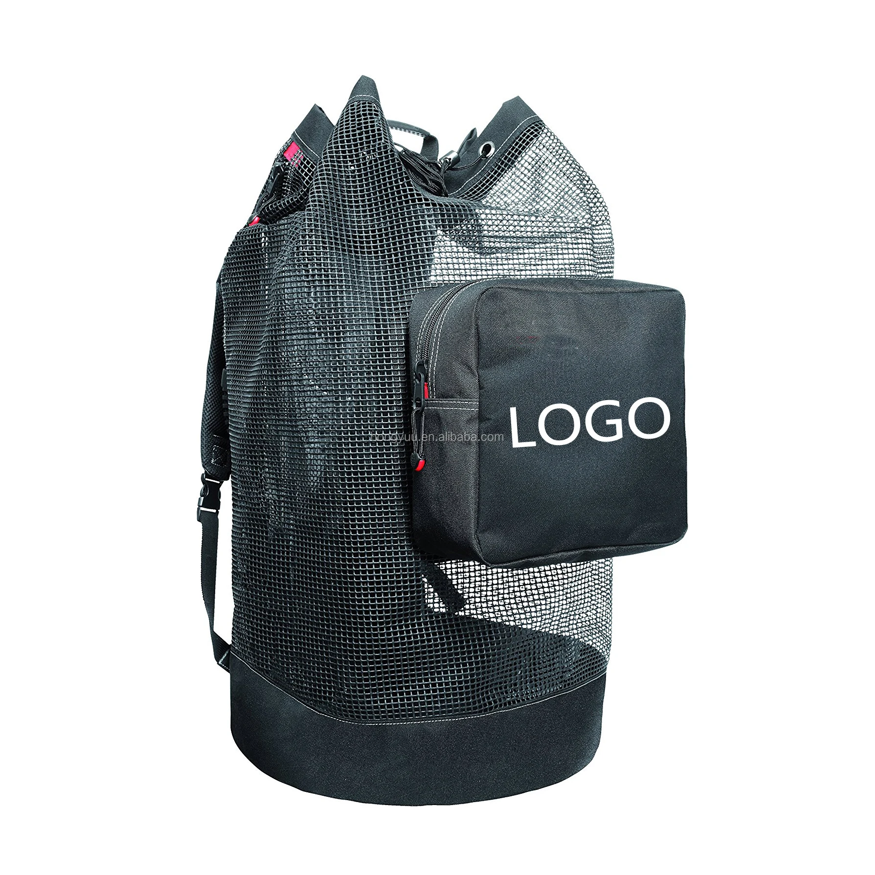 Heavy Duty Diving Mesh Backpack Drawstring Bag For Travel,Scuba Diving