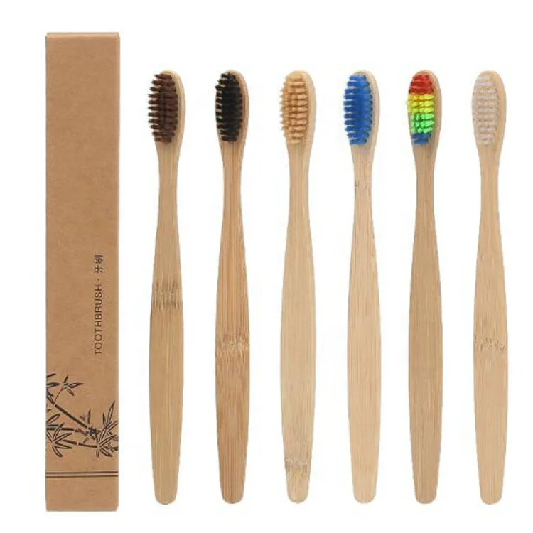 

Comfortable OEM Custom Ergonomic Natural Organic Bamboo Carbon Toothbrush for Home, Customized color
