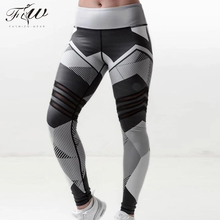 

Hot sale European style In stock wholesale tight yoga gym printed athletic ladies leggings, Printed ai file or pantone number