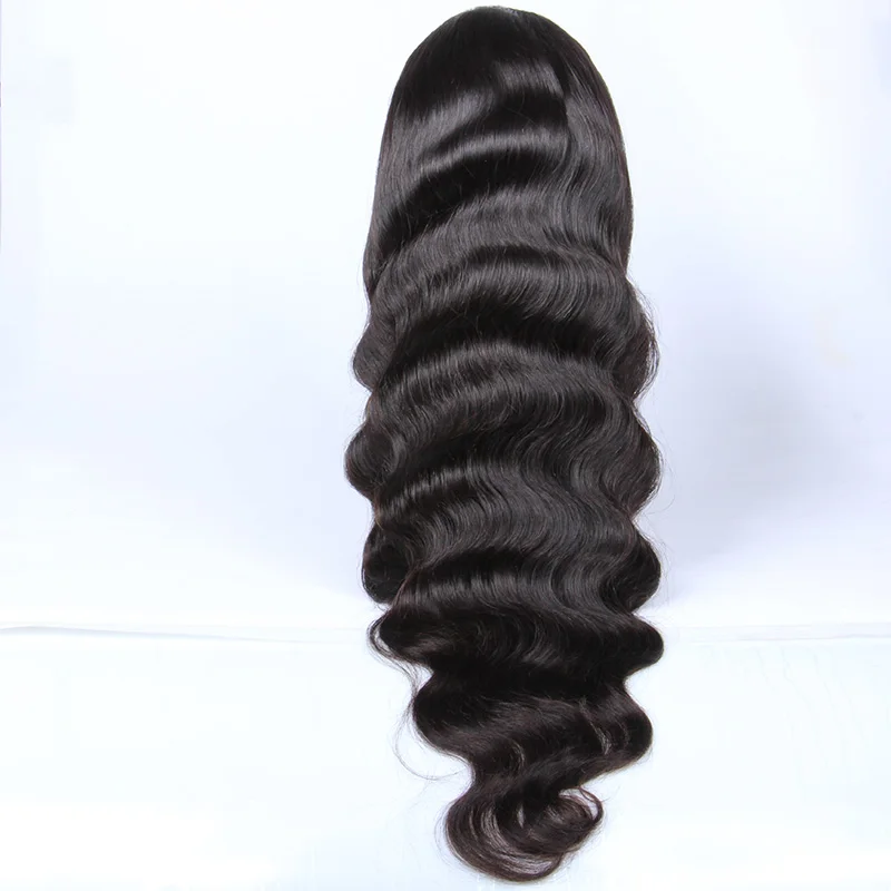 qingdao factory wholesale price body wave full lace human hair wig with silk top
