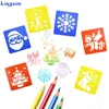 14*15CM Wholesale PP Plastic Material Big Animal Patterning Children Drawing Stencil Template