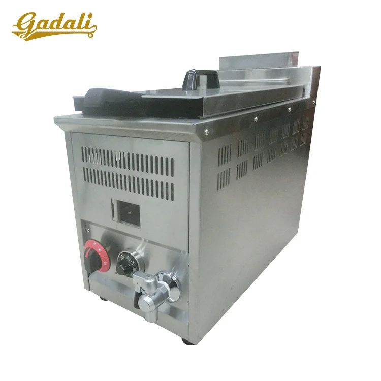 Commercial Industrial Used Restaurant Deep Fryers Automatic Single Basket Gas Deep Fryers